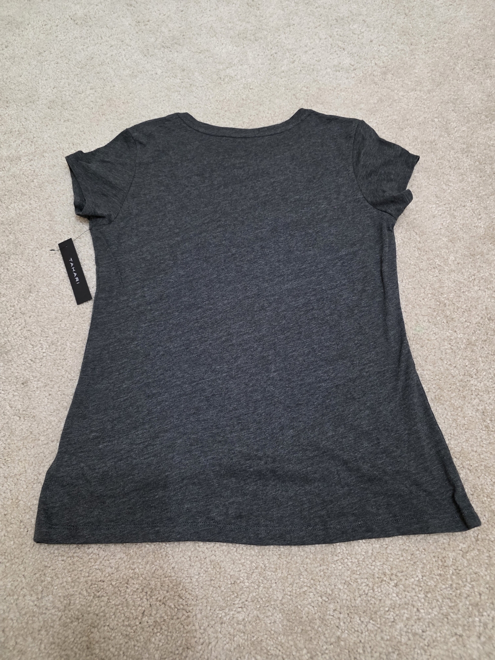 Tahari Dark Gray "Strong" Graphic Tee - Women Size Medium - Picture 6 of 7